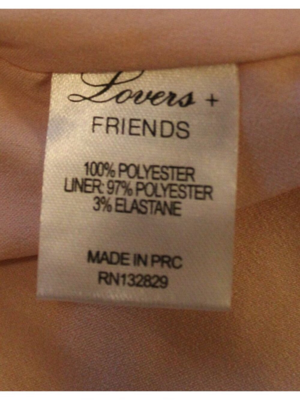 Lovers + Friends Peach/Pink Strapless Floral Lace Overlay Dress Size Small - Picture 5 of 6